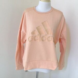 NWT! ADIDAS size L peach logo sweatshirt